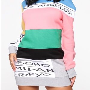 1 x SAY IT AGAIN TUNIC SWEATSHIRT - MULTI COLOR M